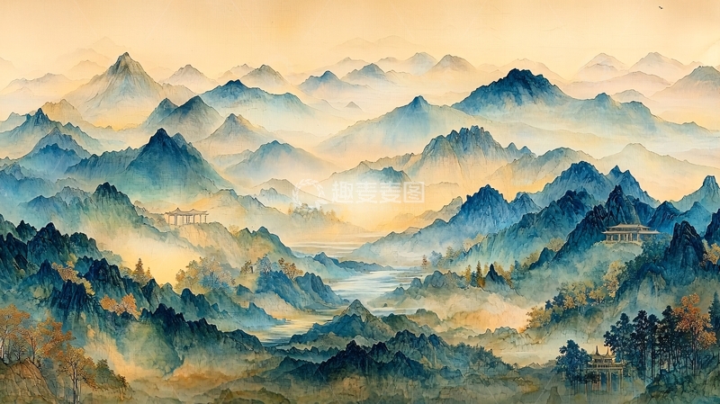 高清大图下载【趣麦麦图】水墨山水