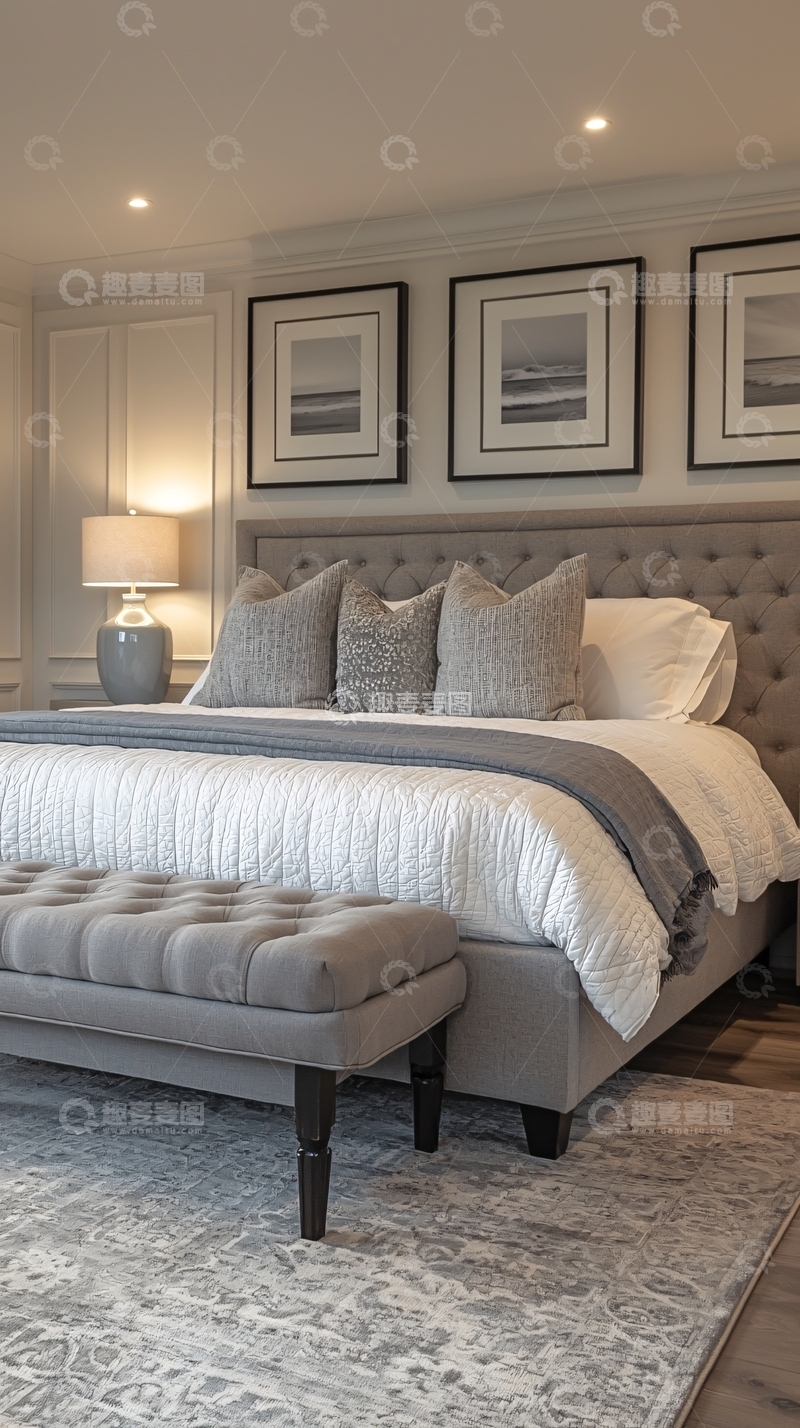 高清大图下载【趣麦麦图】高级灰色卧室设计