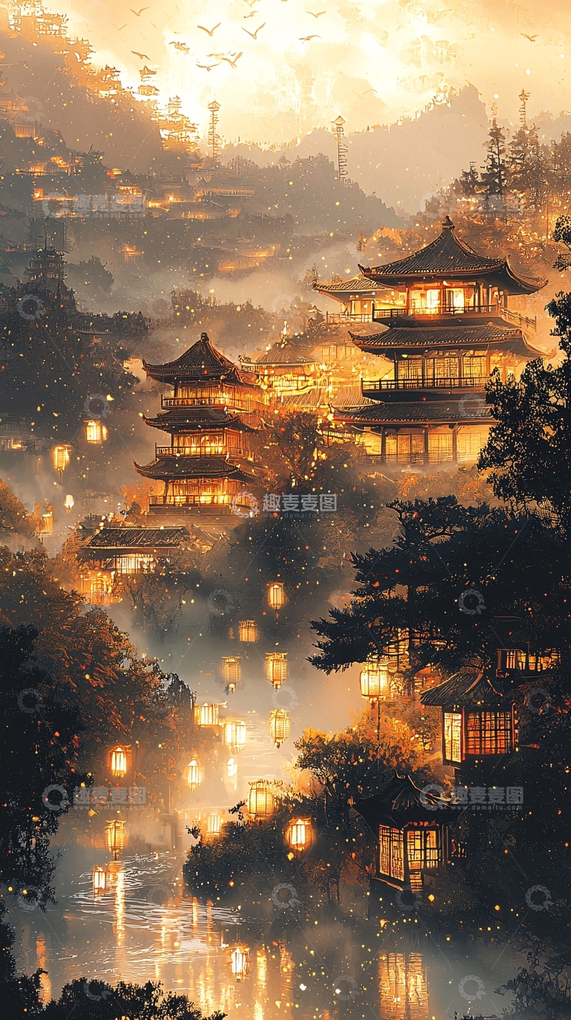 高清大图下载【趣麦麦图】中国风山水