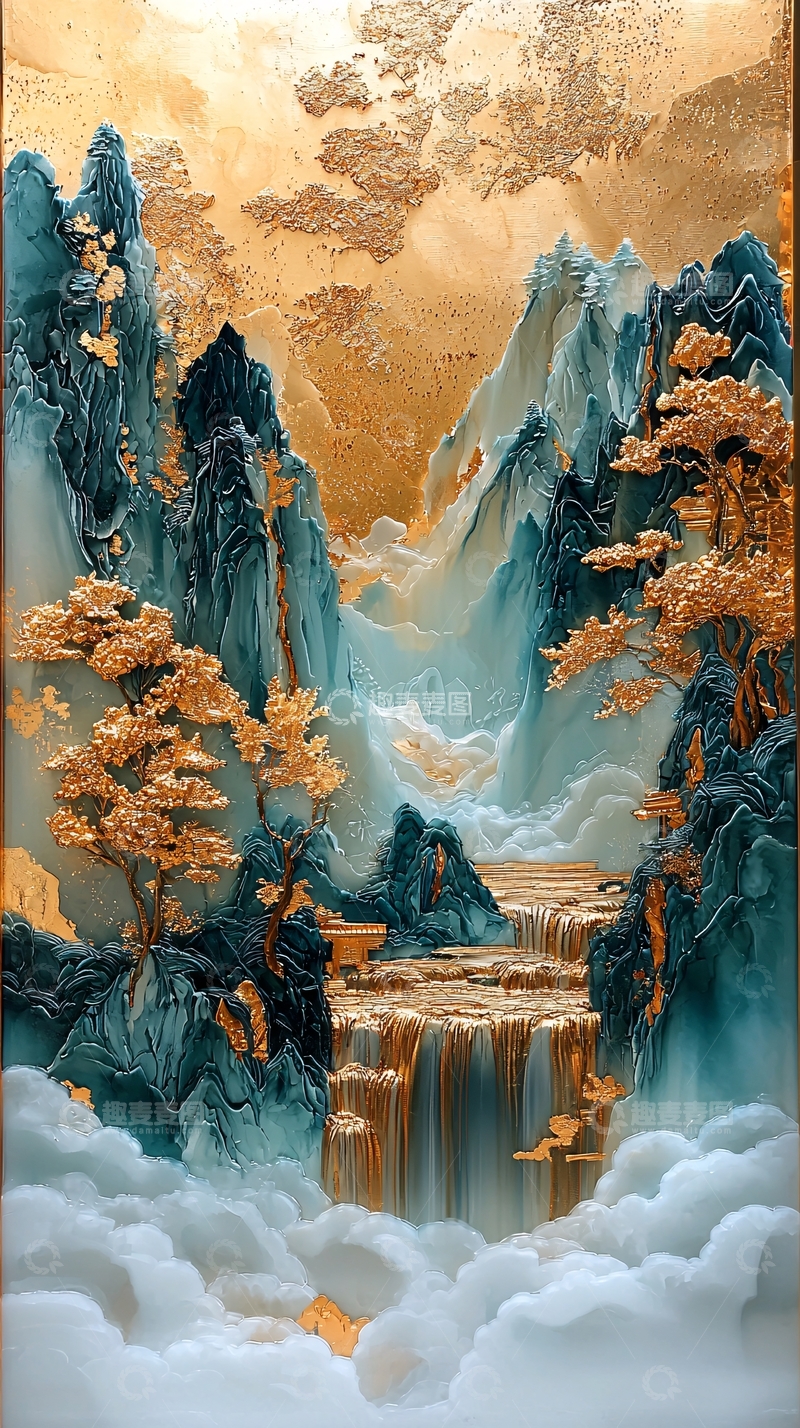 高清大图下载【趣麦麦图】水墨风格山水画