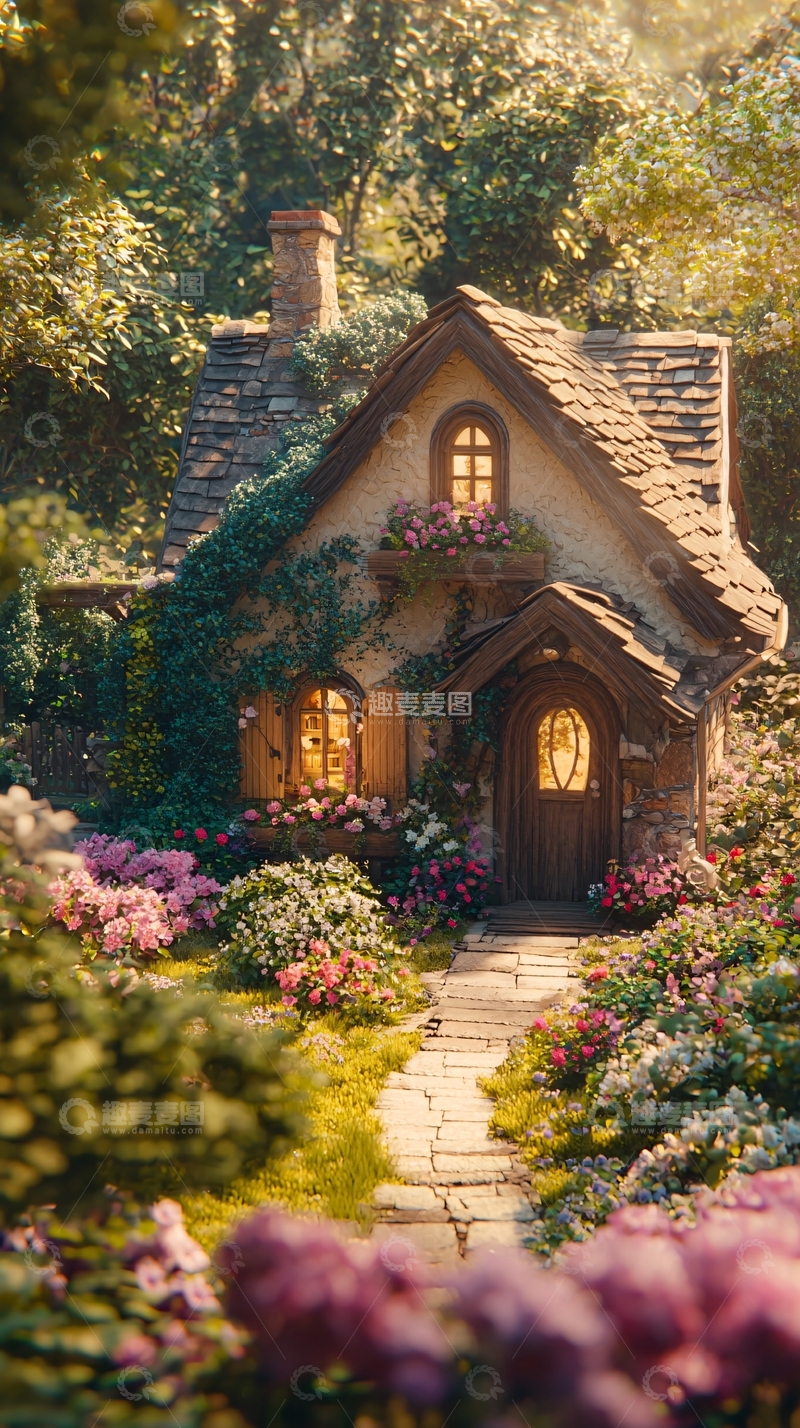 高清大图下载【趣麦麦图】童话森林小屋
