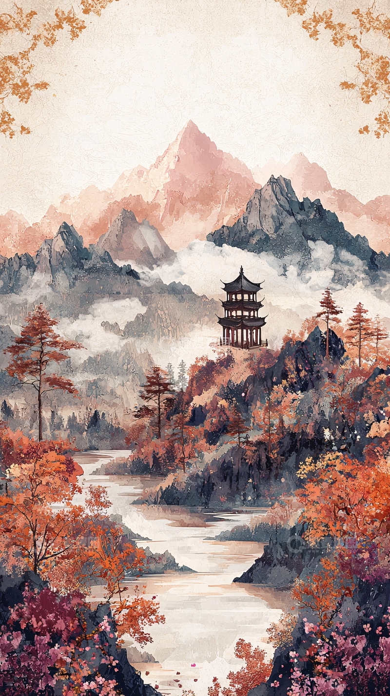 高清大图下载【趣麦麦图】国风山水画2