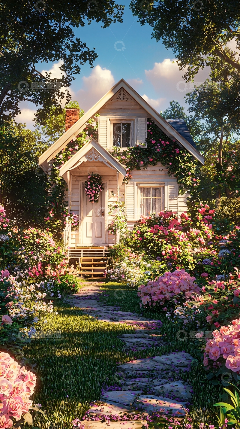 高清大图下载【趣麦麦图】梦幻花园小屋