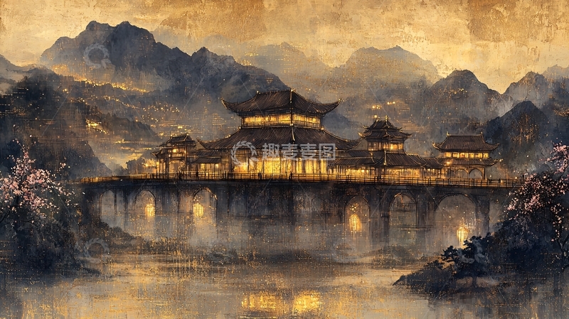 高清大图下载【趣麦麦图】-水墨画