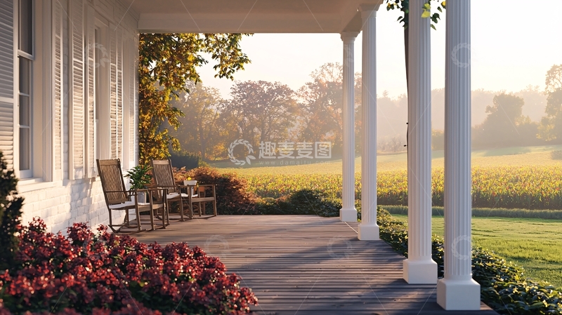 高清大图下载【趣麦麦图】乡村田园风光清晨
