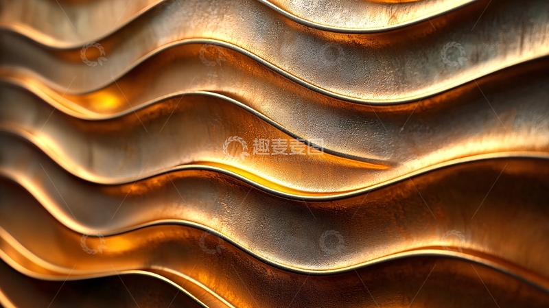 高清大图下载【趣麦麦图】金属波浪抽象背景