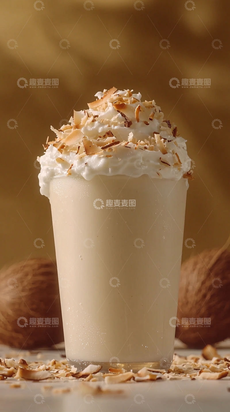 高清大图下载【趣麦麦图】椰子奶昔