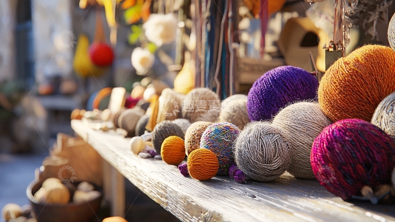 高清大图下载【趣麦麦图】彩色毛线球