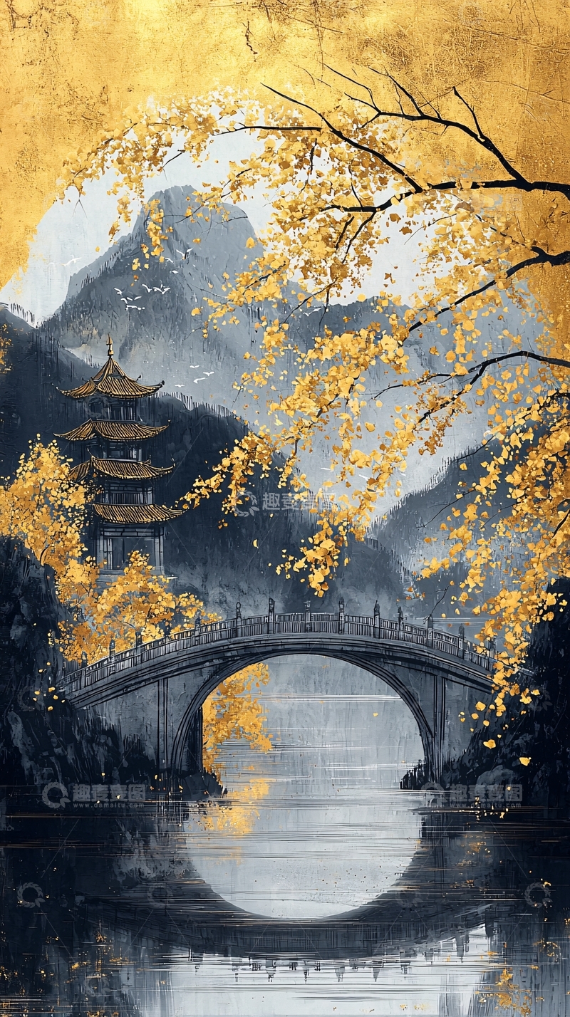 高清大图下载【趣麦麦图】中国风山水画