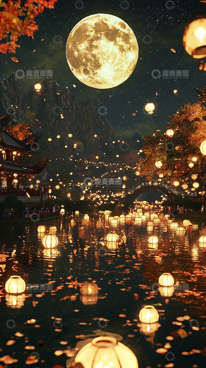 高清大图下载【趣麦麦图】唯美意境古风夜景