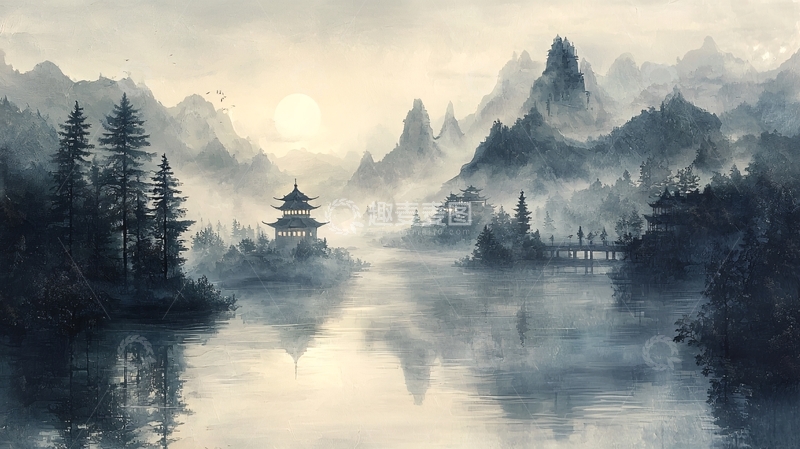 高清大图下载【趣麦麦图】水墨画