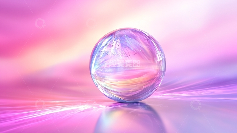 高清大图下载【趣麦麦图】粉色梦幻水晶球
