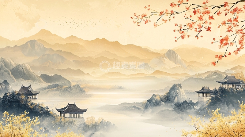 高清大图下载【趣麦麦图】水墨山水画意境唯美