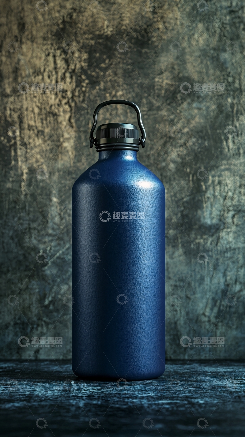 高清大图下载【趣麦麦图】深蓝色金属水壶
