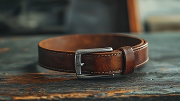 棕色真皮皮带