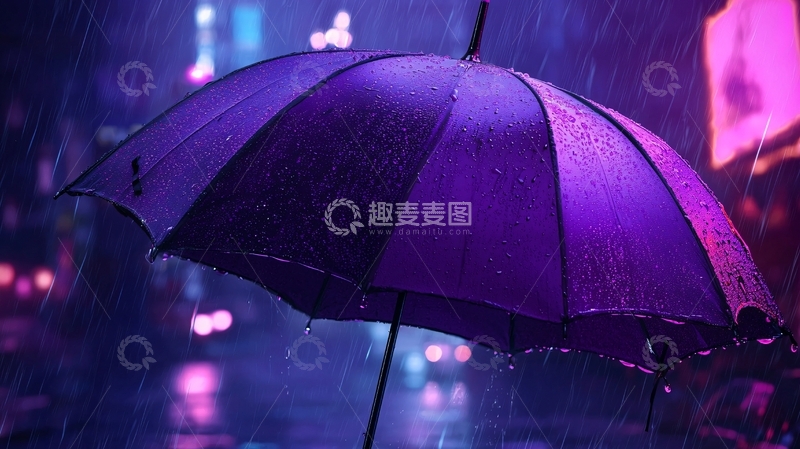 高清大图下载【趣麦麦图】雨夜