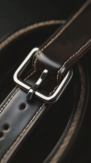 棕色真皮表带特写