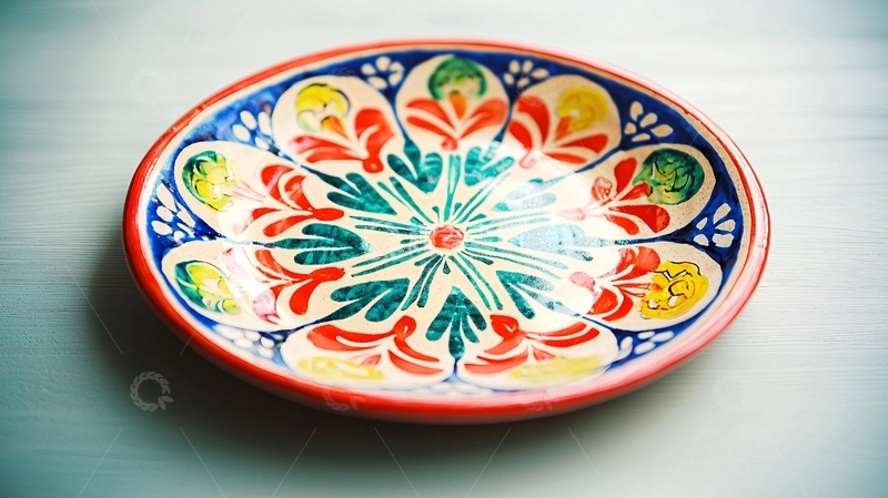 高清大图下载【趣麦麦图】手绘彩绘盘子