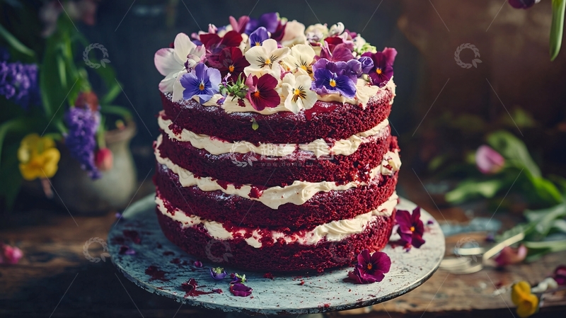高清大图下载【趣麦麦图】红丝绒蛋糕2