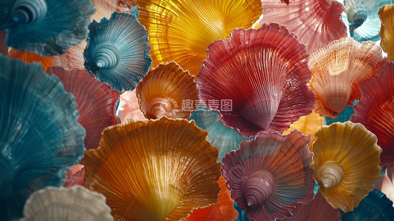 高清大图下载【趣麦麦图】彩色玻璃花