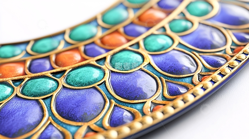 高清大图下载【趣麦麦图】彩色宝石项链