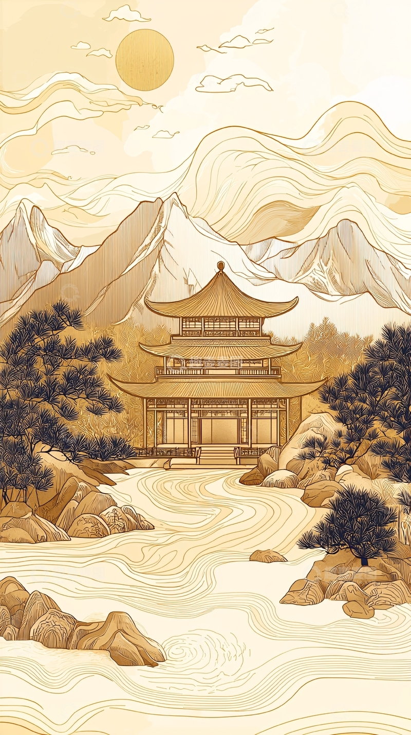 高清大图下载【趣麦麦图】中国风山水画