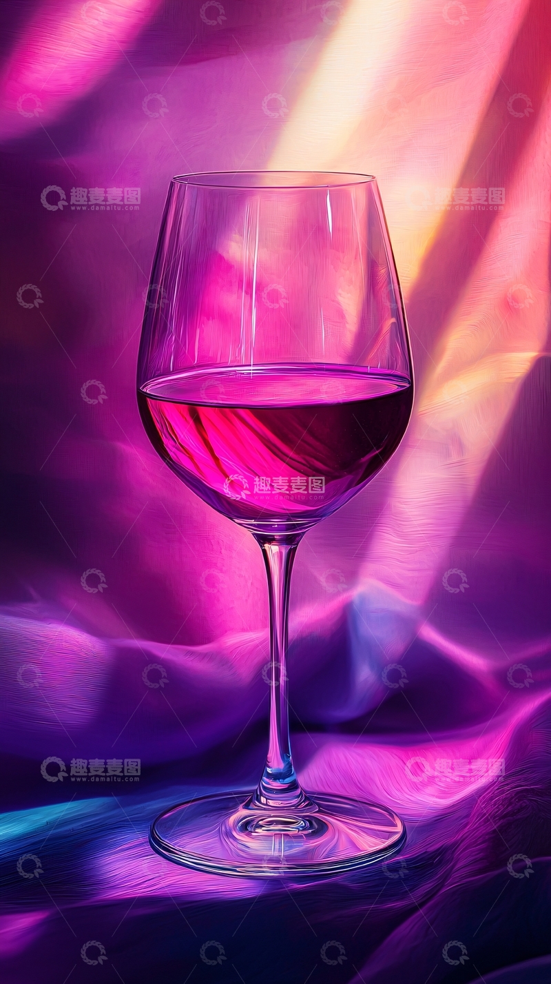 高清大图下载【趣麦麦图】紫色酒杯
