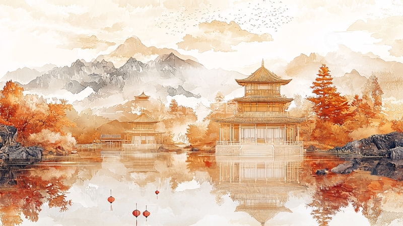 高清大图下载【趣麦麦图】水墨山水画416