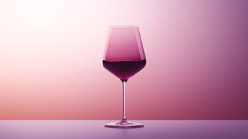 红酒杯里的红葡萄酒