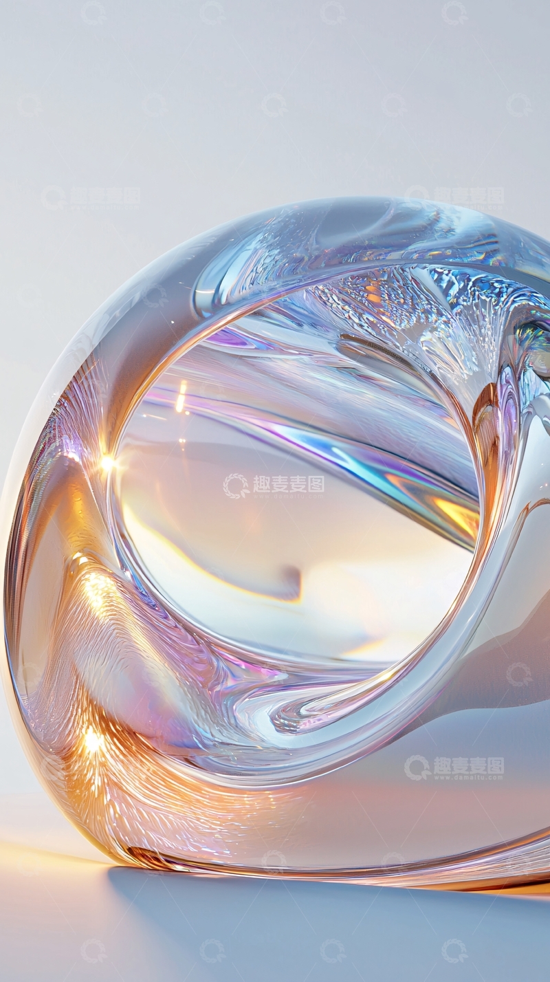 高清大图下载【趣麦麦图】光滑透明玻璃球体