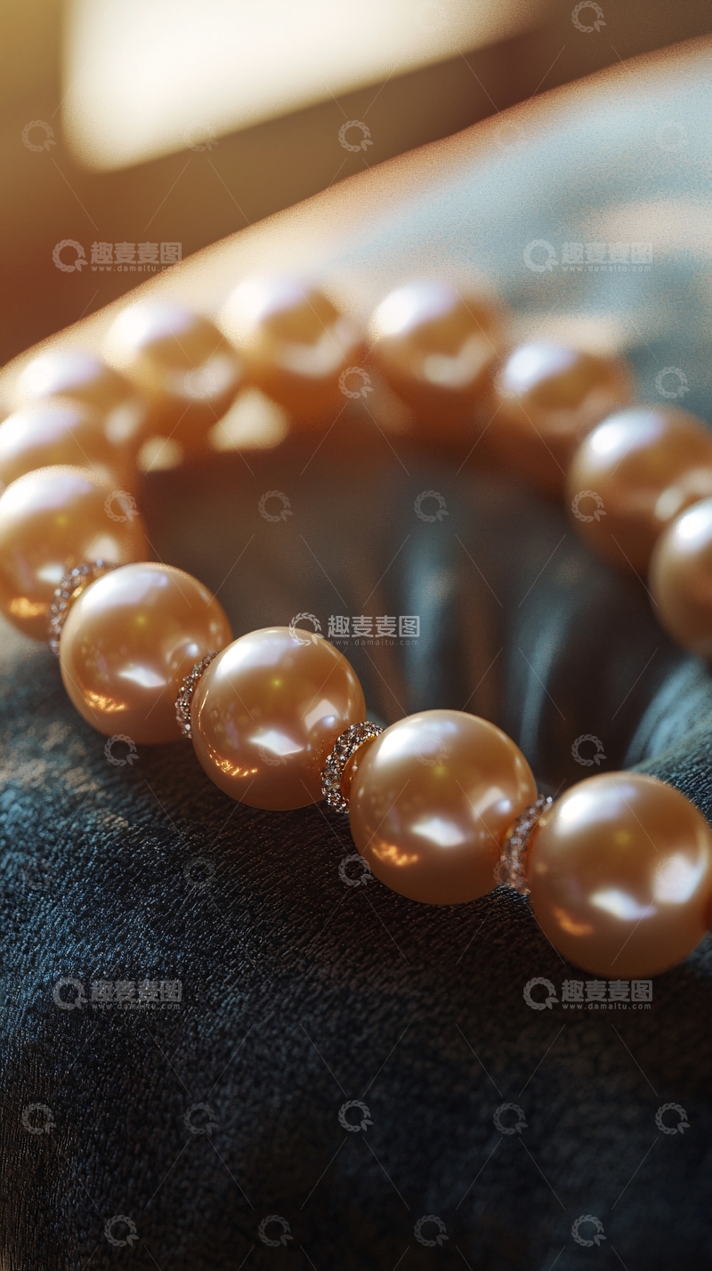 高清大图下载【趣麦麦图】奢华珍珠项链特写