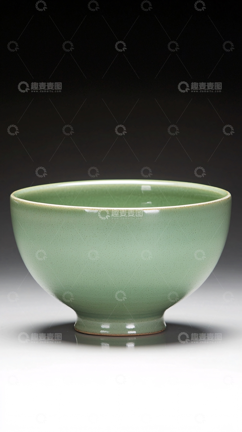 高清大图下载【趣麦麦图】青绿色瓷器大碗
