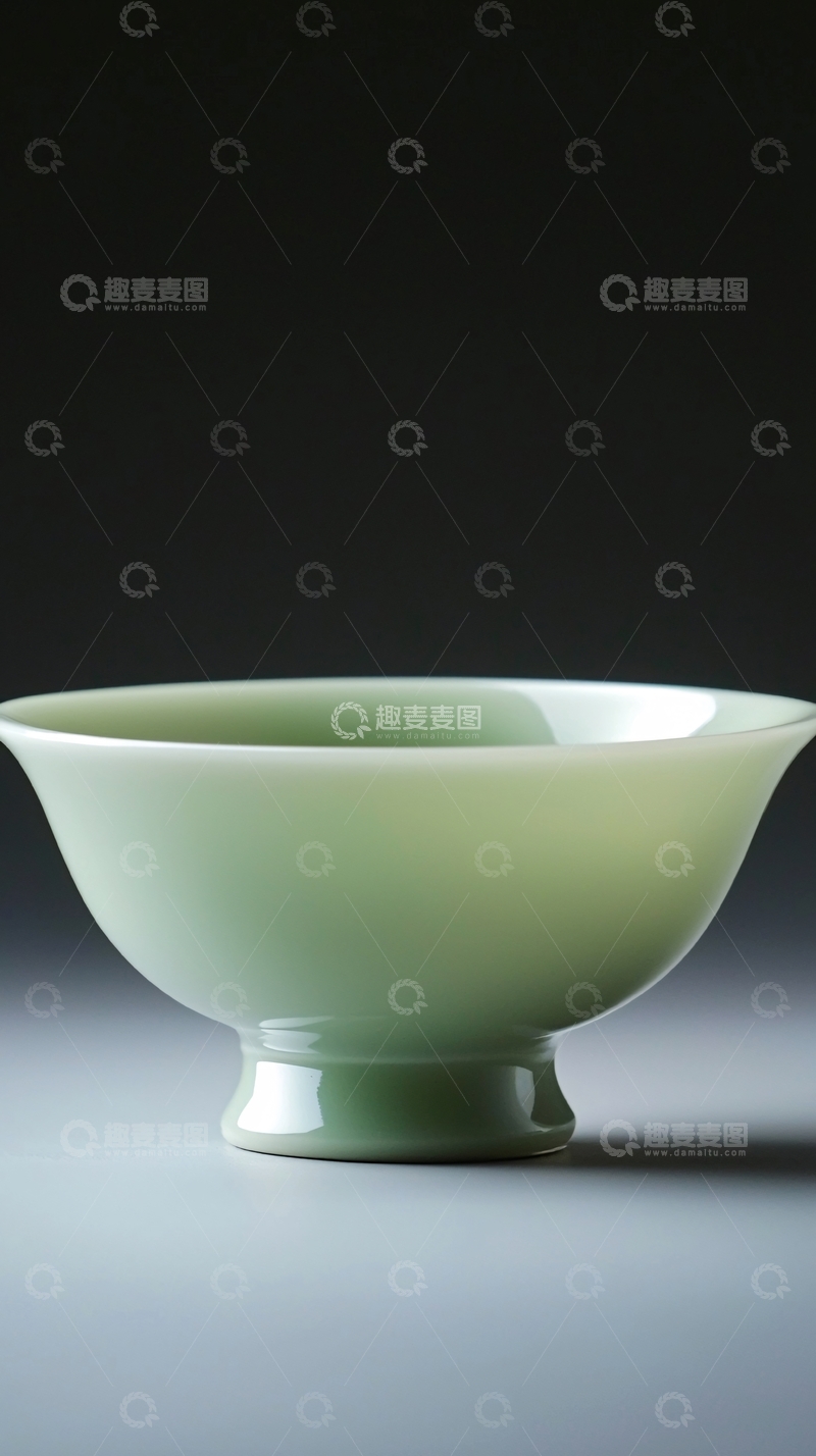 高清大图下载【趣麦麦图】浅绿色瓷器碗
