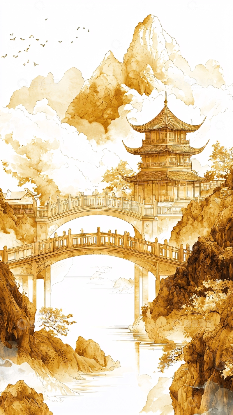 高清大图下载【趣麦麦图】水墨山水画420