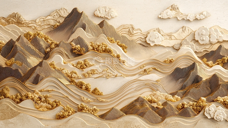 高清大图下载【趣麦麦图】水墨风格山水