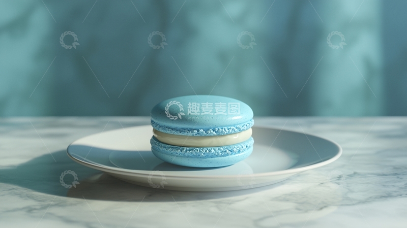 高清大图下载【趣麦麦图】蓝色马卡龙