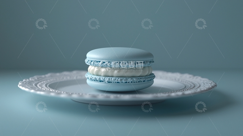 高清大图下载【趣麦麦图】蓝色马卡龙