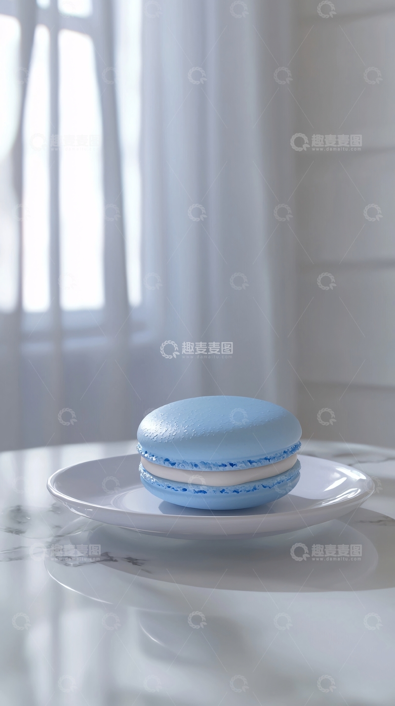 高清大图下载【趣麦麦图】蓝色马卡龙