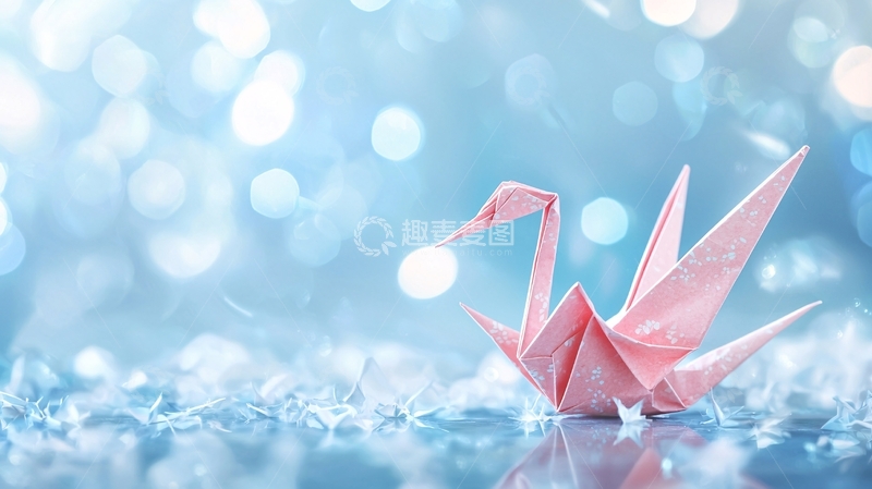 高清大图下载【趣麦麦图】千纸鹤背景