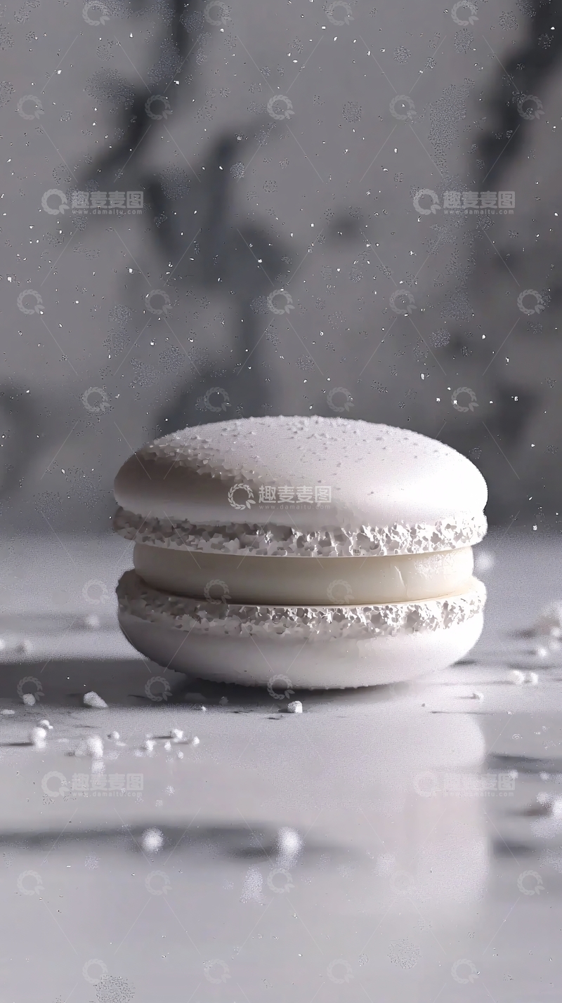 高清大图下载【趣麦麦图】白色马卡龙