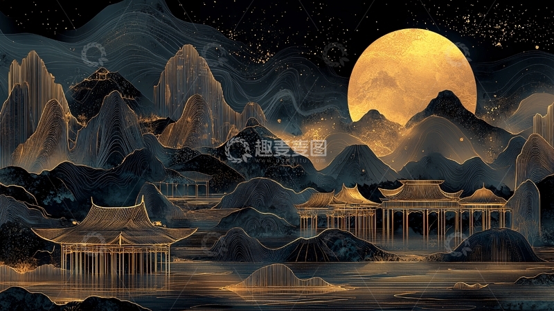 高清大图下载【趣麦麦图】水墨山水