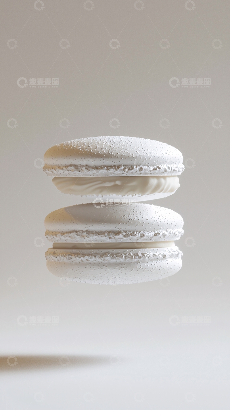 高清大图下载【趣麦麦图】白色马卡龙