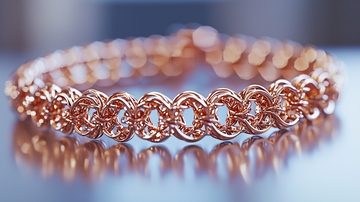 玫瑰金编织手镯