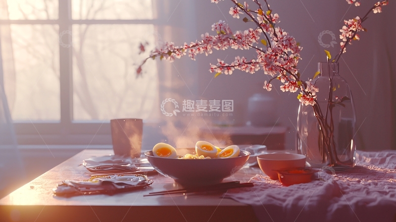 高清大图下载【趣麦麦图】温暖阳光下的早餐