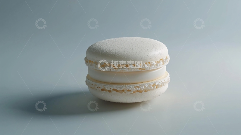 高清大图下载【趣麦麦图】白色马卡龙特写