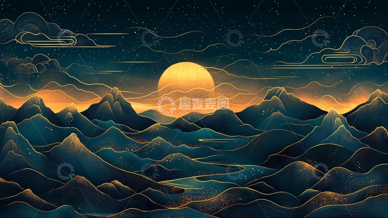 高清大图下载【趣麦麦图】水墨山水