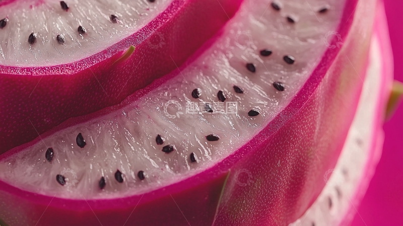 高清大图下载【趣麦麦图】红肉火龙果切片特写
