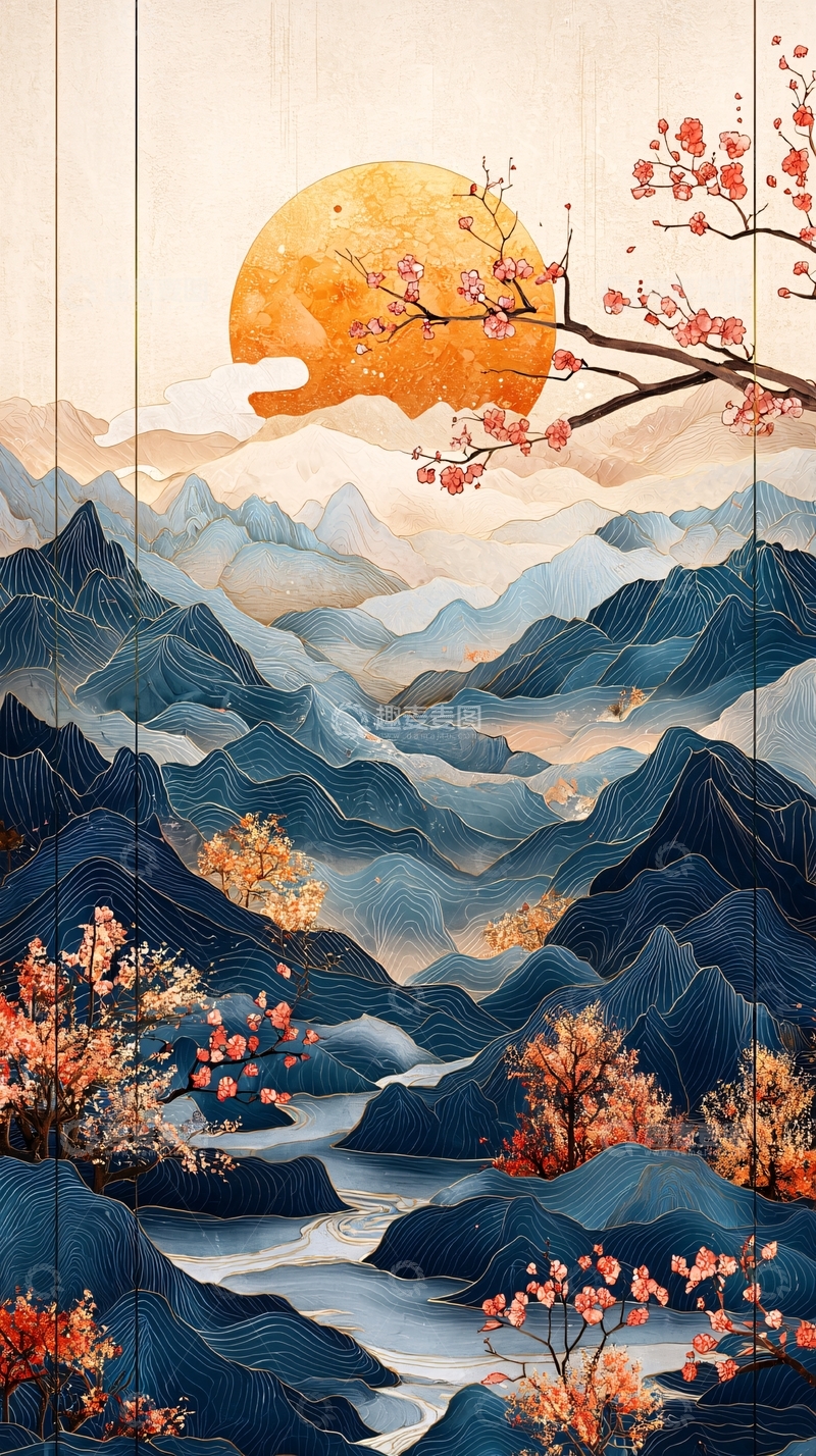 高清大图下载【趣麦麦图】水墨山水画426