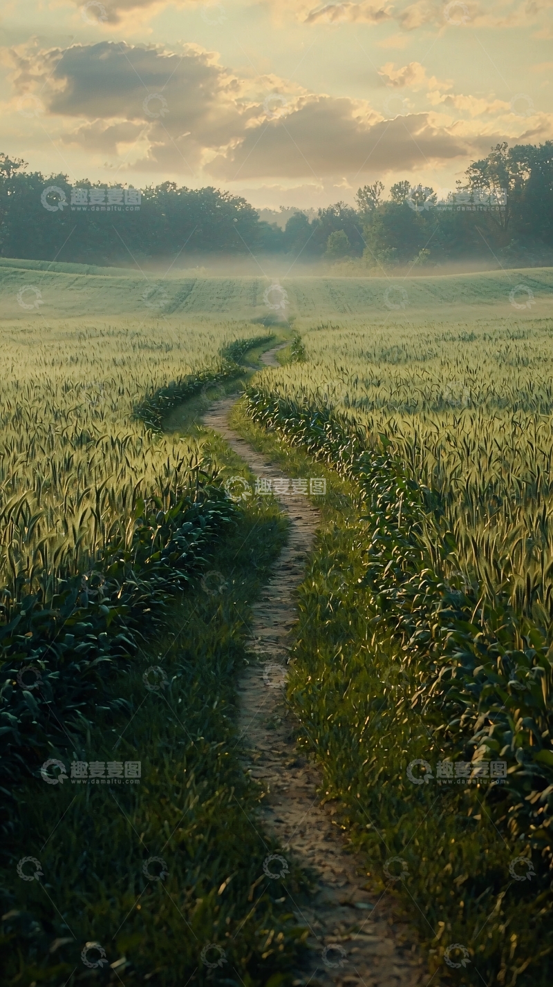 高清大图下载【趣麦麦图】田间小路