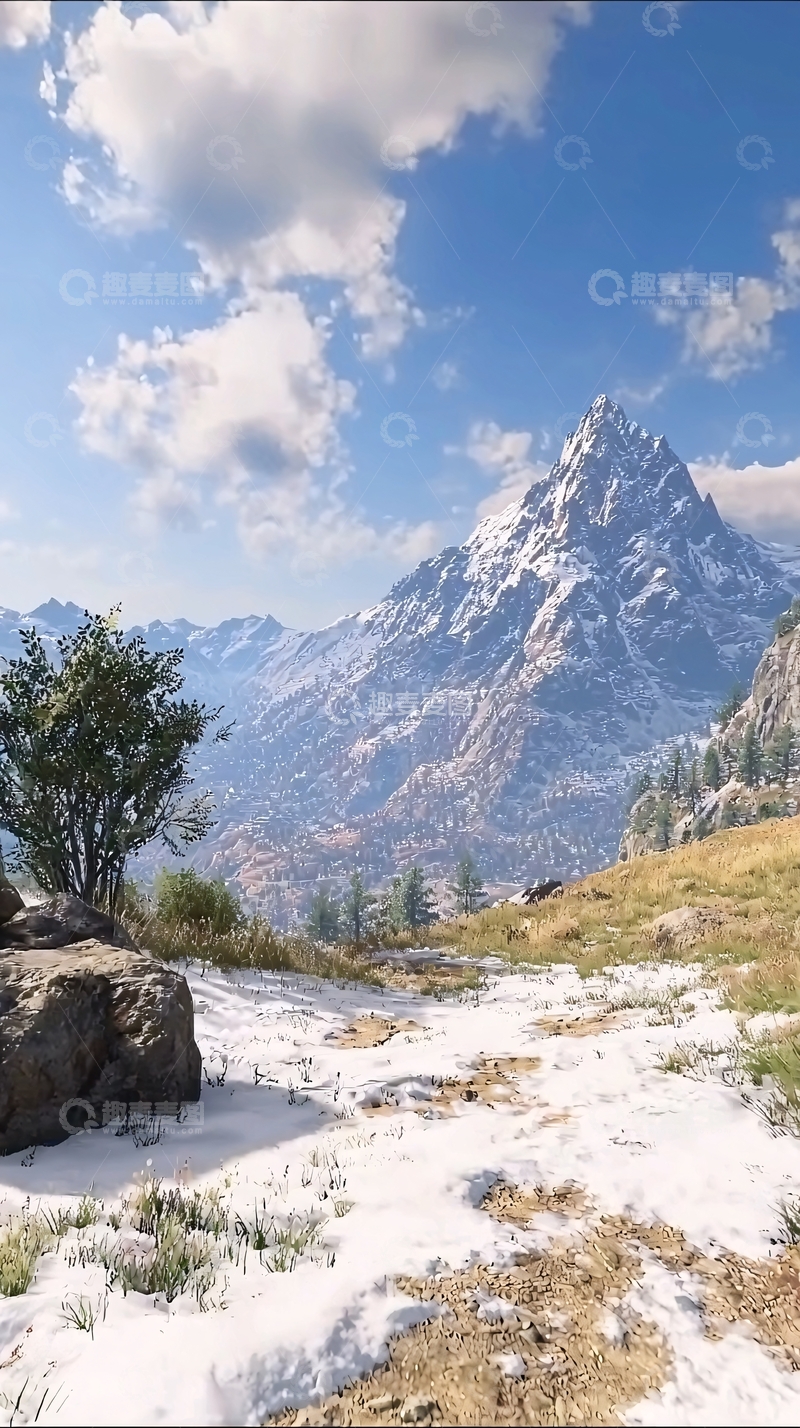 高清大图下载【趣麦麦图】雪山风景高清壁纸